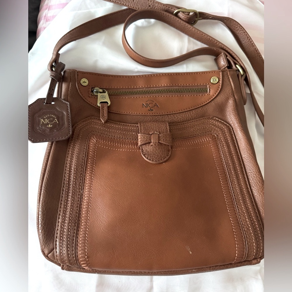 Nica Crossbody Bag with Gold Accents Pre-loved/EUC - like new